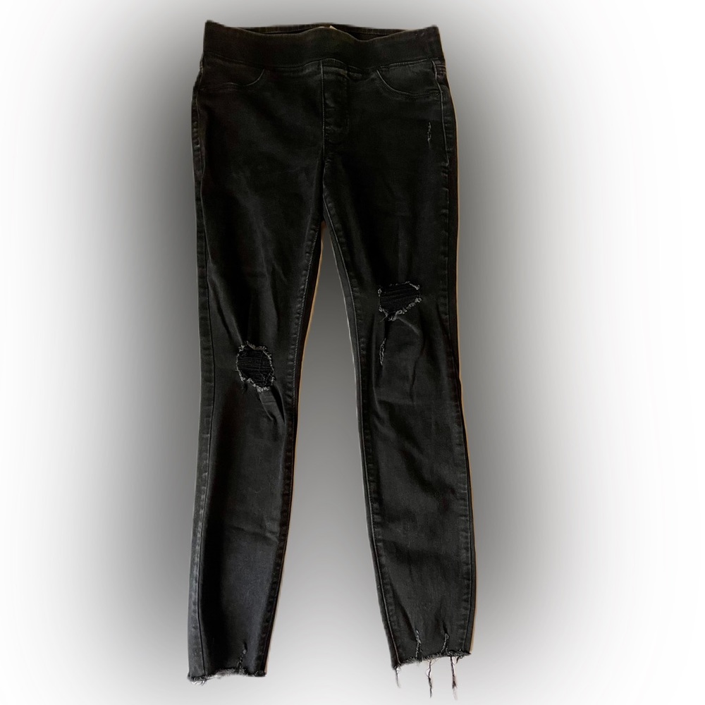 Old Navy black distressed rockstar jeggings